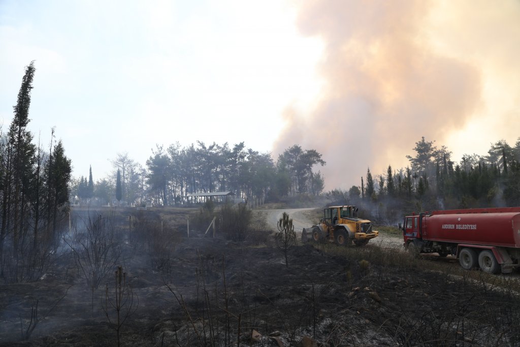 Kahramanmaraş'taki orman yangını devam ediyor