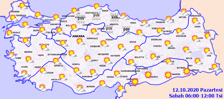 Hava sıcaklıkları mevsim normallerinin üzerinde! İşte 12 Ekim hava durumu