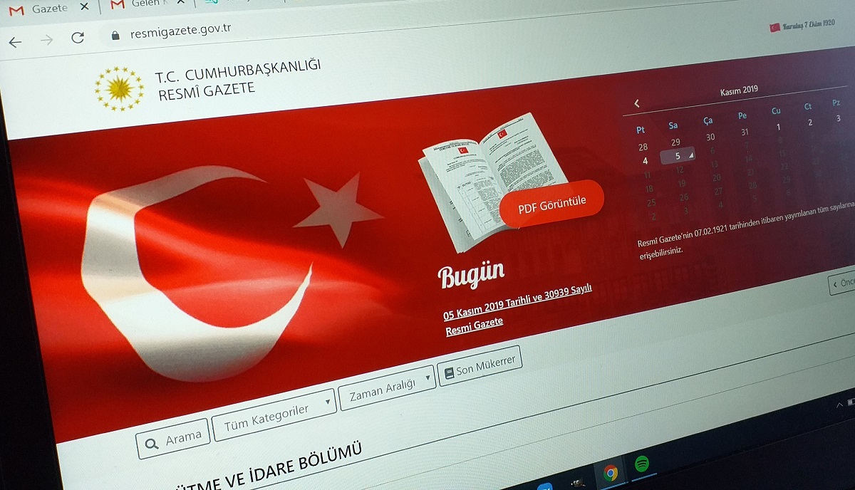 Resmi Gazete'de bugün (15 Ekim 2020) Tarihli ve 31275 Sayılı Resmi Gazete