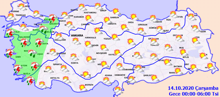 Yarın hava nasıl olacak? | 14 Ekim Çarşamba hava durumu