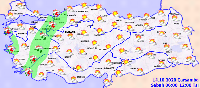 Yarın hava nasıl olacak? | 14 Ekim Çarşamba hava durumu