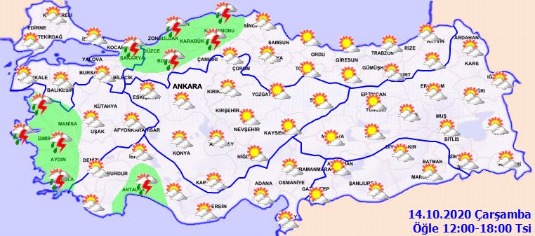 Meteoroloji o illeri tek tek uyardı: Gök gürültülü sağanak geliyor!
