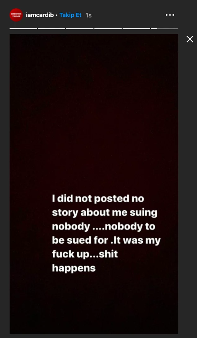 Cardi B, Instagram hesabından çıplak fotoğrafını paylaştı!