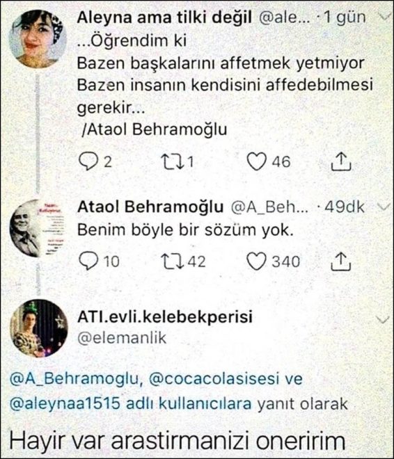 Ataol Behramoğlu'na yanıt: Hayır sizin!