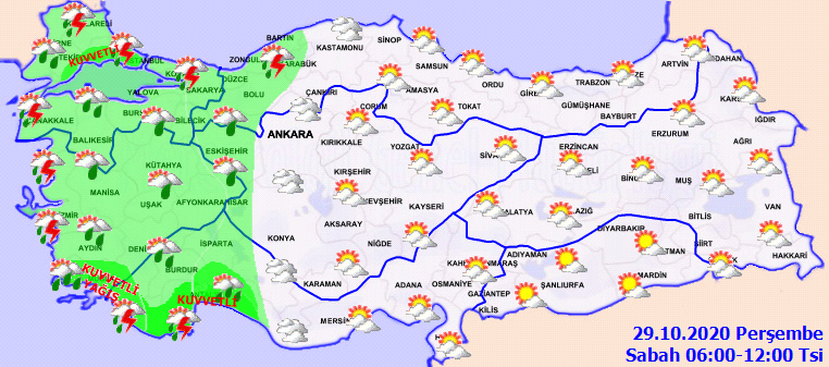 Meteoroloji uyardı! Yurdun batı kesimi gök gürültülü sağanak yağışa teslim olacak