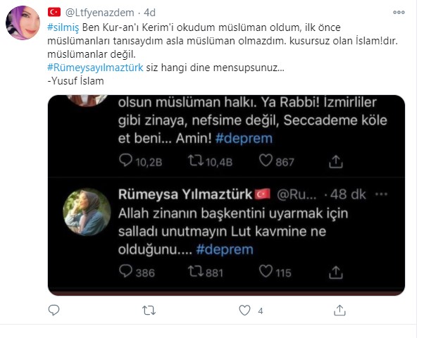 Rümeysa Yılmaztürk kimdir? İzmir depremi paylaşımı