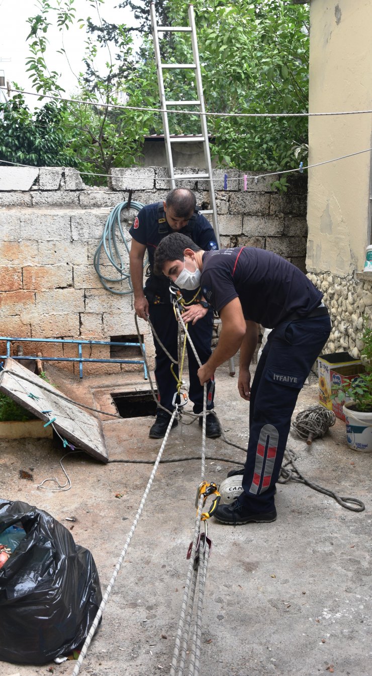 Muratpaşa'da kuyudan sesi gelen kedi bulunamadı