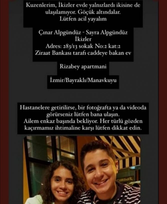 İkizler, enkaz altından çıkarılmayı bekliyor