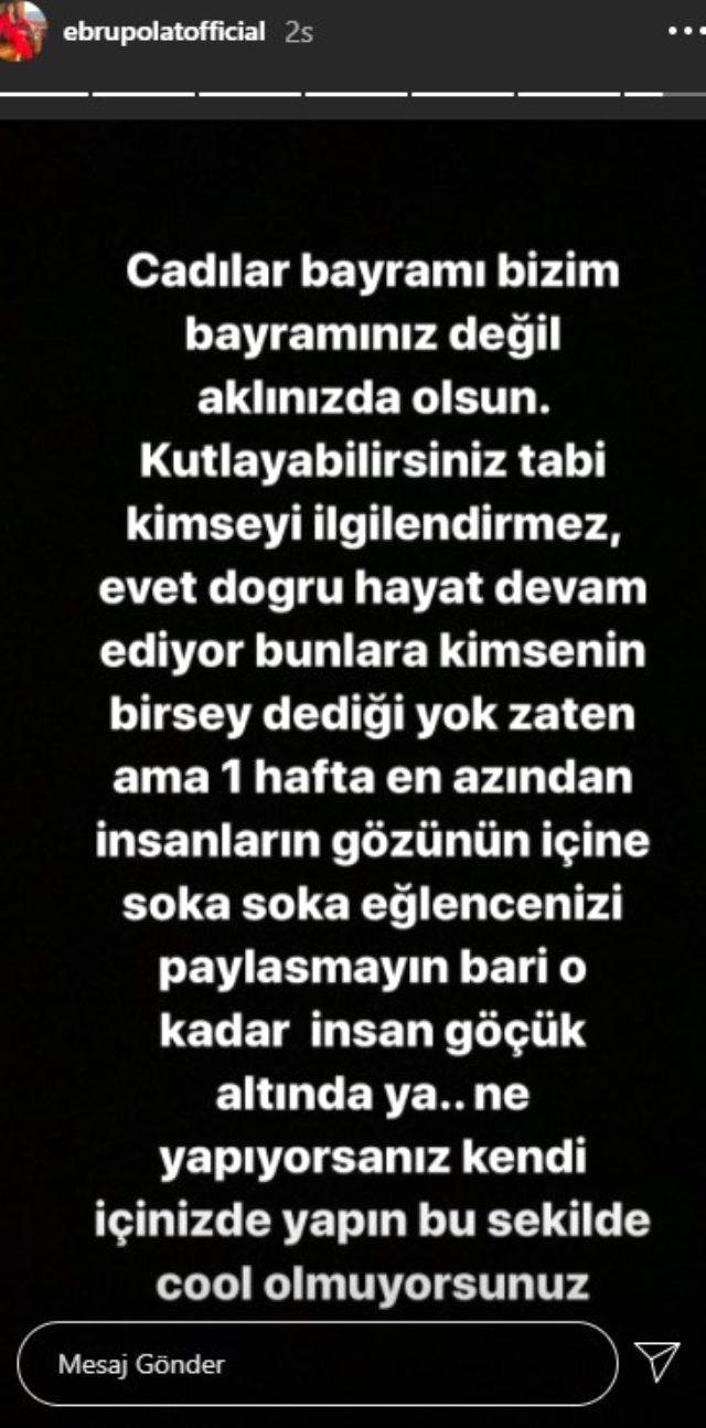 Ebru Polat'tan partilere katılanlara küfürlü tepki!