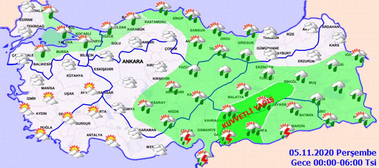 Meteoroloji saat verdi: Sağanak yağış etkili olacak! Şemsiyesiz dışarı çıkmayın