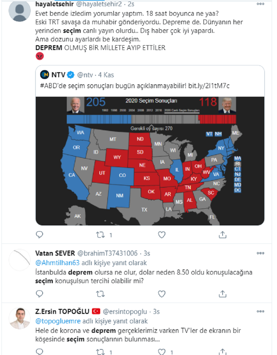 Acılarımızı mı unuttuk? Medya, İzmir depremini yok saydı, ABD seçimine odaklandı