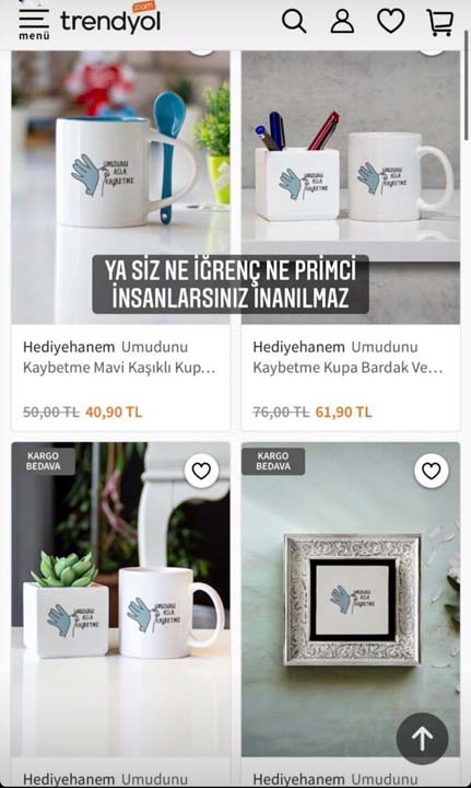 Trendyol ve Hediyehanem'e tepkiler çığ gibi! Elif Perinçek'in kurtarılma anı üzerinden hediyelik eşya ürettiler