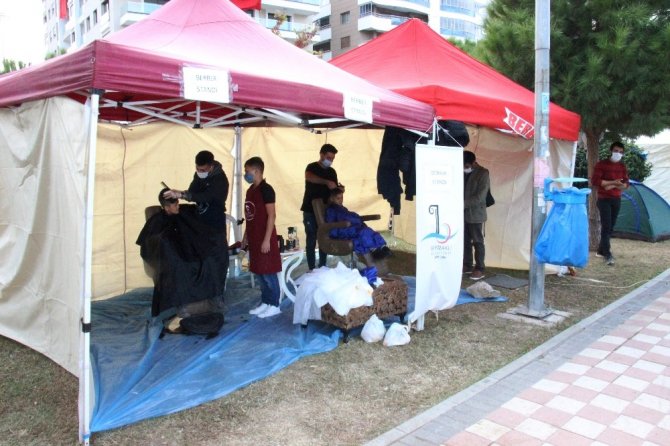 İzmirli berberler duyarlı davranış! Seferber oldular