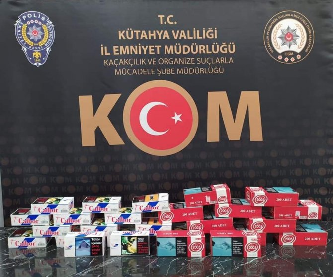 Kütahya’da 2 iş yerine operasyon! 12 bin 100 adet Kaçak sigara ele geçirildi