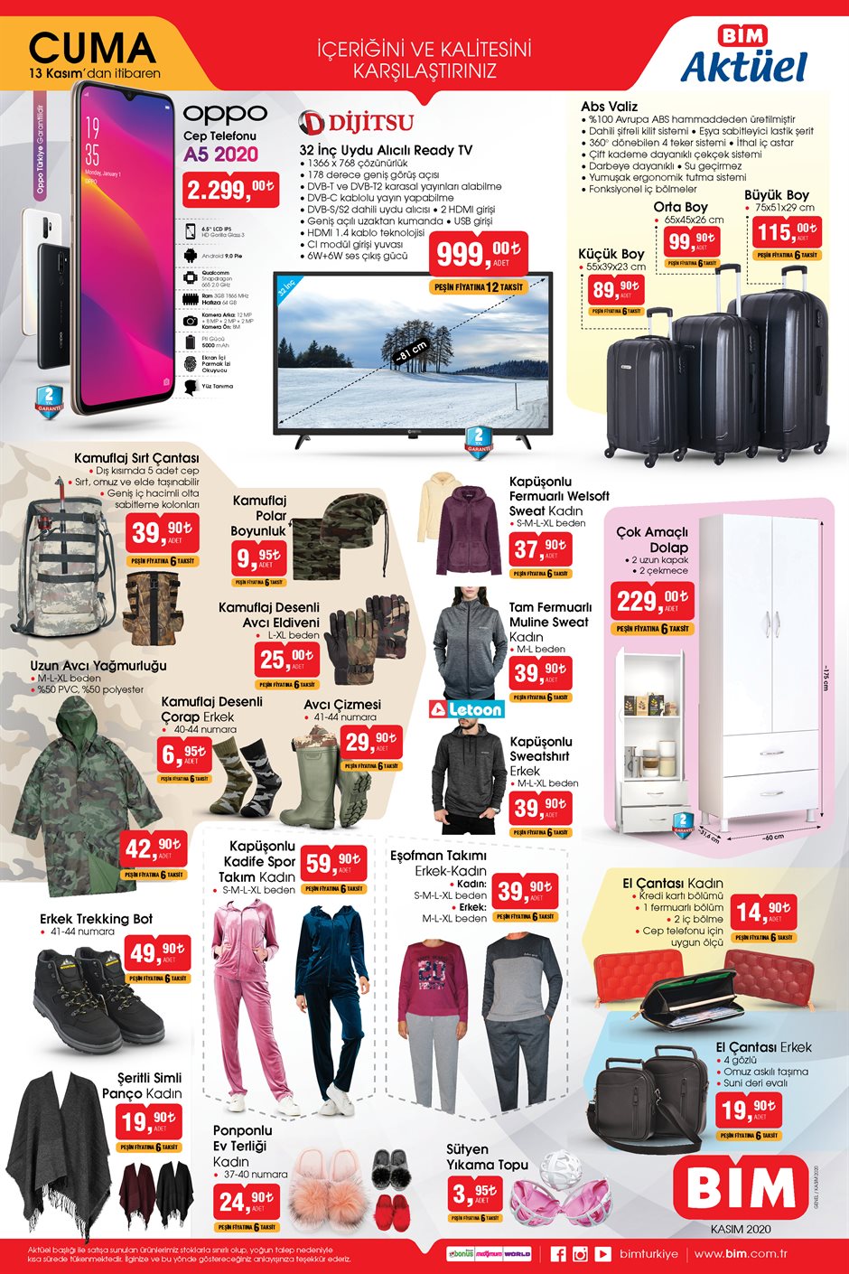 BİM 13 Kasım 2020 kataloğu | Heifer kablosuz dikey şarjlı süpürge uygun fiyata BİM'de!