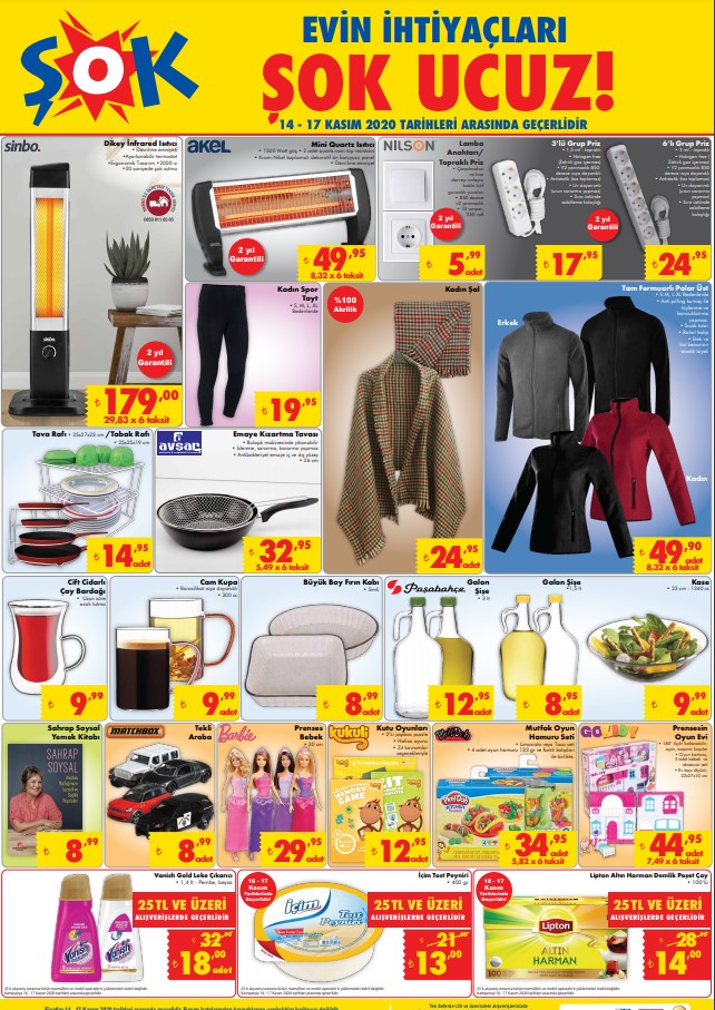 17 Kasım ŞOK Kataloğu 2020 | Evin ihtiyaçları