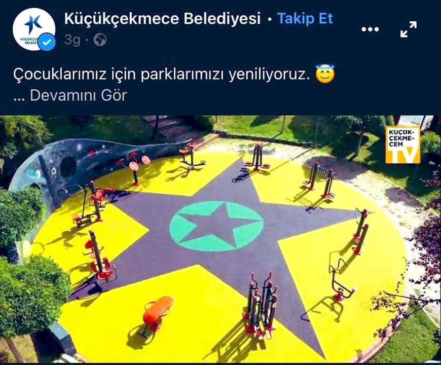 Tepkiler çığ gibi! CHP'li Küçükçekmece Belediyesi, terör örgütü paçavrasını çocuk parkına resmetti!