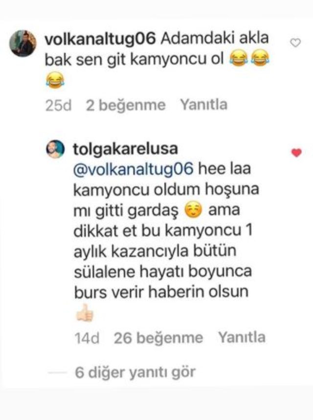 Tolga Karel'den kendisine 'Kamyoncu' diyen takipçisine tokat gibi yanıt!