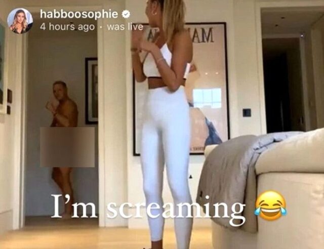 640xauto.Sophie Habboo'nun sevgilisi canlı yayında çırılçıplak yakalandı!