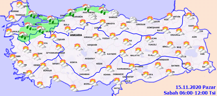 Yurt genelinde pazar günü sisli geçecek | İşte 15 Kasım Pazar hava durumu