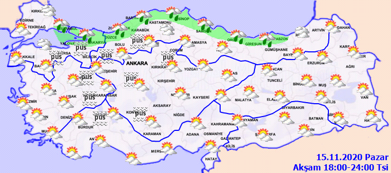 Yurt genelinde pazar günü sisli geçecek | İşte 15 Kasım Pazar hava durumu