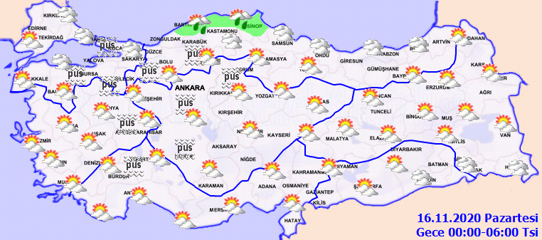 Yurt genelinde pazar günü sisli geçecek | İşte 15 Kasım Pazar hava durumu