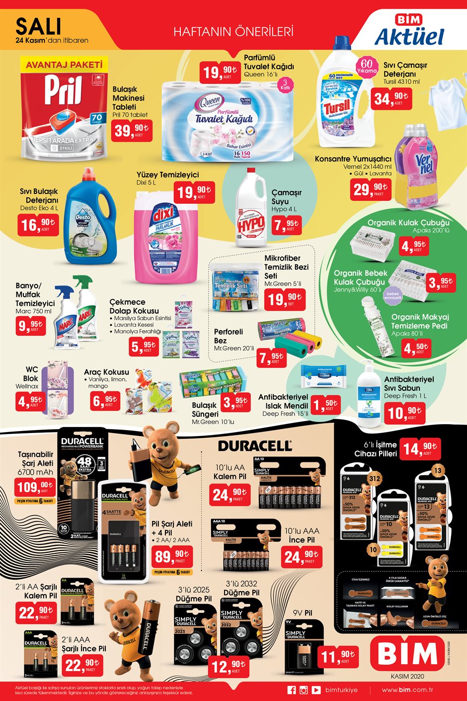 24 kasım BİM kataloğu 2020 | Yeni haftaya avantajlı ve indirimli ürünler geliyor!