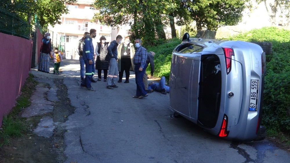 Zonguldak'ta sürücü fren ile gazı karıştırınca olanlar oldu