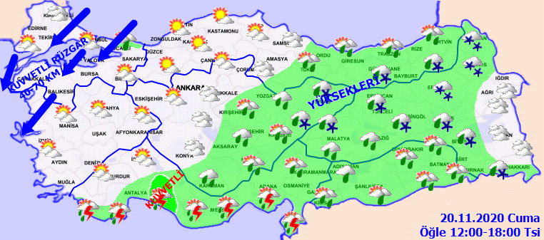 Meteoroloji'den kar yağışı uyarısı: 20 Kasım Cuma hava durumu...