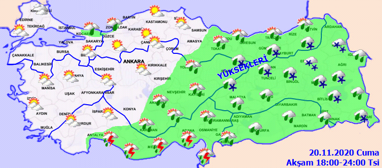 Meteoroloji'den kar yağışı uyarısı: 20 Kasım Cuma hava durumu...