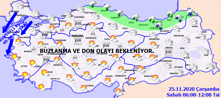 Meteoroloji'den karla karışık sağanak yağış ve don uyarısı geldi! İşte 25 Kasım Çarşamba hava durumu raporu