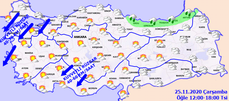 Meteoroloji'den karla karışık sağanak yağış ve don uyarısı geldi! İşte 25 Kasım Çarşamba hava durumu raporu