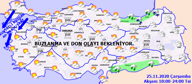 Meteoroloji'den karla karışık sağanak yağış ve don uyarısı geldi! İşte 25 Kasım Çarşamba hava durumu raporu