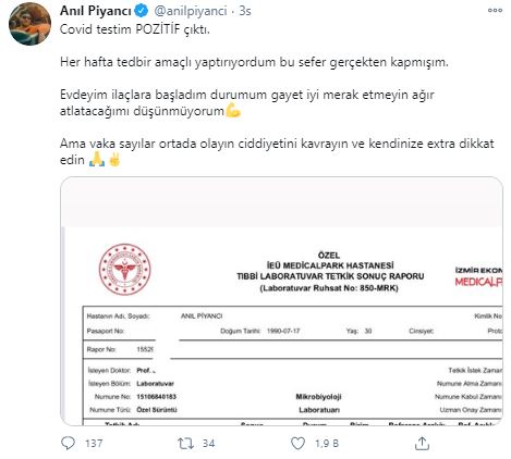 Anıl Piyancı koronavirüs mü oldu? | Anıl Piyancı kimdir? Nereli ve kaç yaşında?