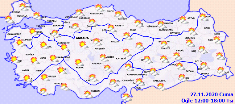 Meteoroloji'den yurt genelinde don ve buzlanma uyarısı! 27 Kasım Cuma hava durumu