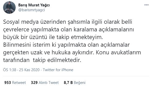 Barış Murat Yağcı Twitter paylaşımları ne anlama geliyor? | Dolandırıcı Barış Murat Yağcı paylaşımlarının sebebi ne?
