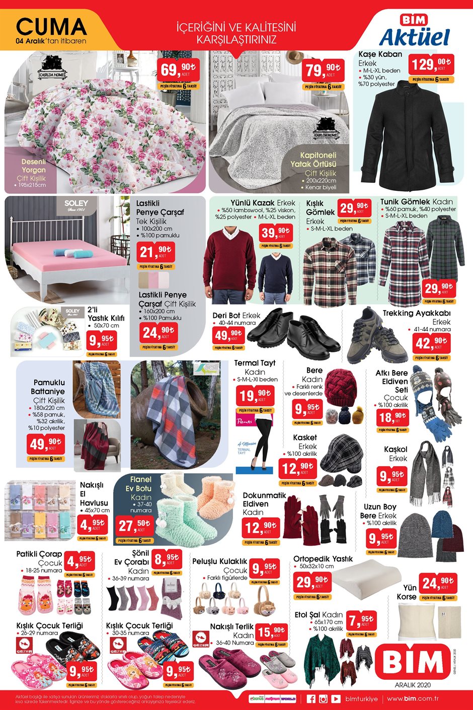 4 Aralık BİM kataloğu 2020 | Uygun fiyatlı mutfak eşyaları bu cuma BİM'de!