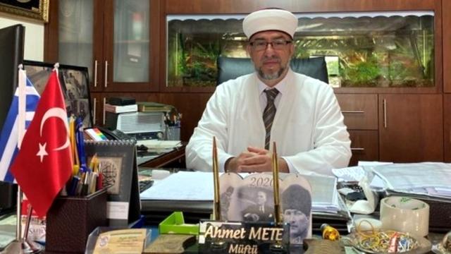 İskeçe Müftüsü Ahmet Mete'ye Yunanca tehdit mesajı: İyi Türk ölü Türktür!