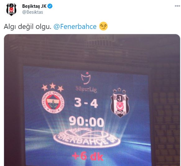 Beşiktaş'tan dev derbi sonrası Fenerbahçe'ye olay gönderme!