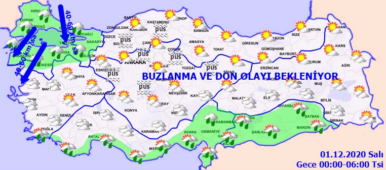 Meteoroloji'den 30 Kasım Pazartesi günü için o illere sağanak, buzlanma ve don uyarısı!