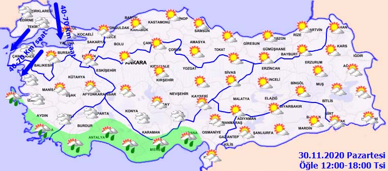Meteoroloji'den 30 Kasım Pazartesi günü için o illere sağanak, buzlanma ve don uyarısı!