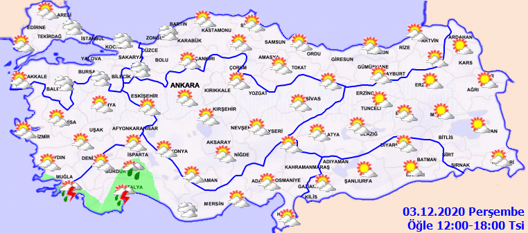 Meteoroloji'den 3 Aralık Perşembe hava durumu: Bugün hava nasıl olacak?