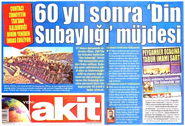 Bakanlıktan yeni personel ilanı: Din subayları geri dönüyor