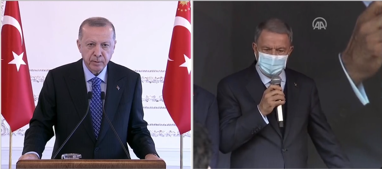Cumhurbaşkanı Erdoğan, İlk Millî Helikopter Motorumuz TEİ-TS1400’ün e Tasarım Merkezi Açılış Töreni'nde konuşuyor