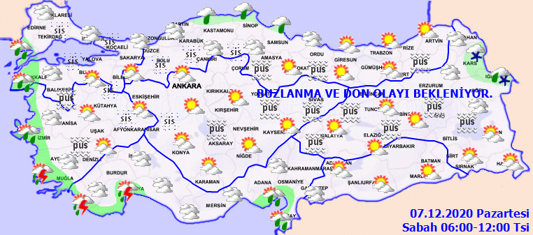 Meteoroloji uyardı: Kuveetli rüzgar ve sağanak, buzlanma, don, sis... Bugün sert geçecek!