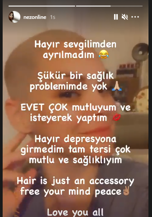 Şarkıcı Nez'in son hali görenleri şaşkına çevirdi! Nez saçlarını sıfıra vurdu!