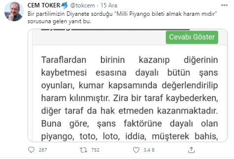 Milli Piyango haram mı? | Milli Piyango neden haram?