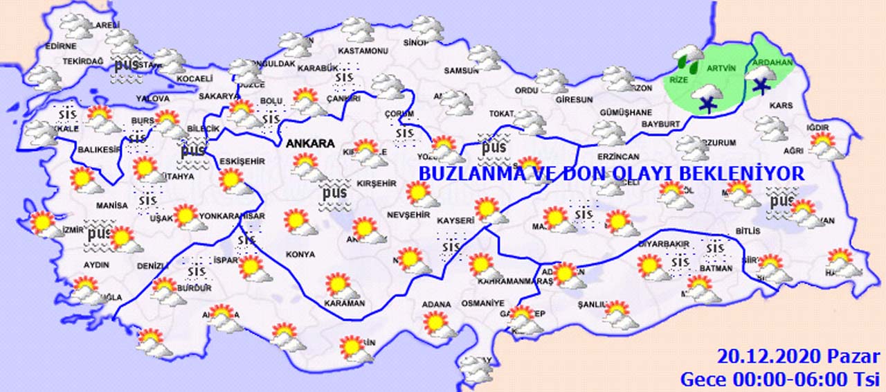 Meteoroloji o bölgelerimizi uyardı: Karla karışık yağmur, sağanak yağış, buzlanma ve don görülecek