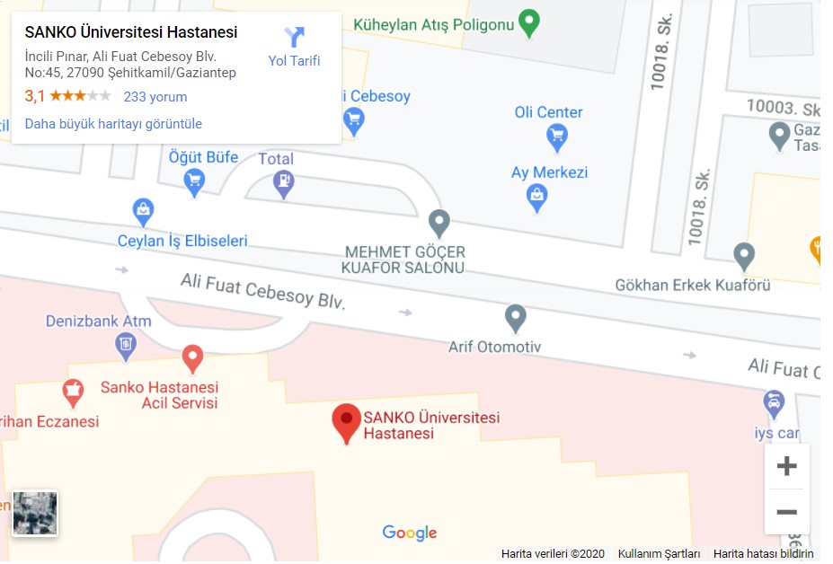 Gaziantep SANKO Üniversitesi Hastanesi nerede? | SANKO Üniversitesi Hastanesi doktorları 