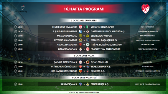 Süper Lig'de 6 haftalık maç programı açıklandı! İşte Beşiktaş - Galatasaray derbisinin tarihi...